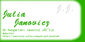 julia janovicz business card